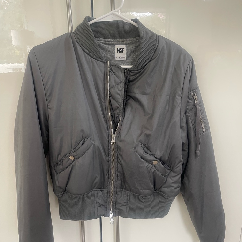 NSF Women's Charcoal Bomber Jacket